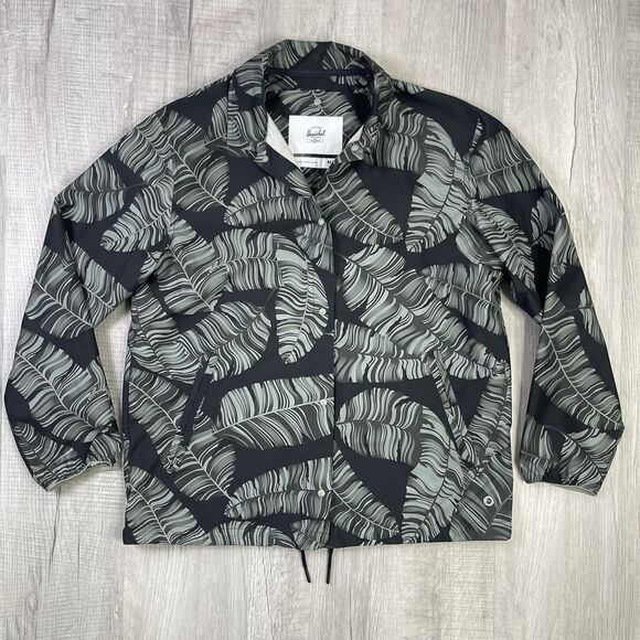 Herschel Supply Company Jackets & Blazers - Herschel Supply Co Unisex Voyage Coach Jacket Rain Wind Green Palms Sz Medium  O